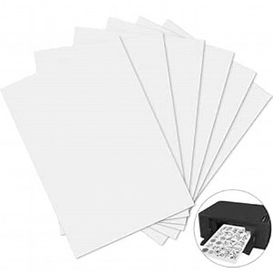 6 Sheets Printable Embroidery Patterns, Blank Water Soluble Embroidery Stabilizer,Stick and Stitch Transfer Paper,Hand Embroidery Supplies for Hand & Machine Embroidery,8.3 x 11 Inches, white