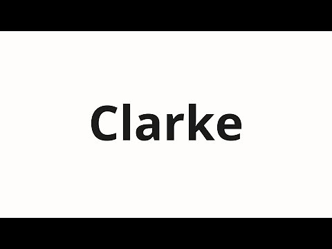 How to pronounce Clarke