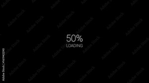 Colorful loading circle on black background. Progress loading bar UI indicator. Loading text. Loading progress animation web design template