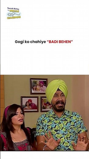 Gogi ko chahiye “BADI BEHEN” ! #tmkoc #funny #comedy #taarakmehta #jethalal #daya