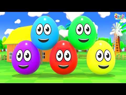 Aprender Colores y Números 🌈| Huevos de Colores en la Granja | ChiLii Español – Canciones Infantiles