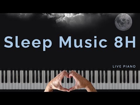 🎹 8 Hours Sleep Music • Relaxing Piano with Black Screen | Live Improvised for Deep Sleep