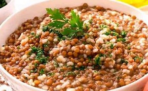 Receta de lentejas con arroz: Ingredientes y paso a paso