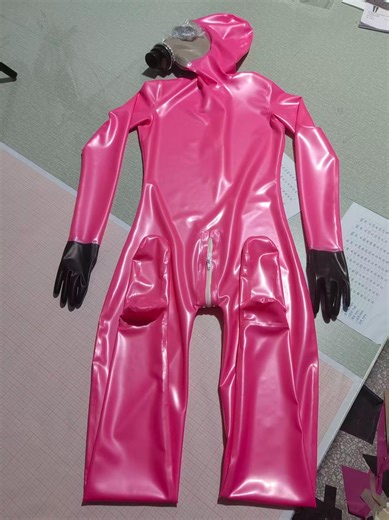 100% Latex Full Coverage Bodysuit mit Reißverschluss im hinteren Schritt und Gasmaske 0,6 mm - Etsy.de
