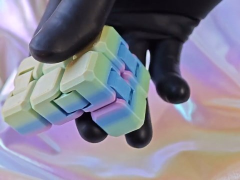 Infinity Cube Fidget - Smooth Multicolor Hand Toy - Stress Relief for Adults & Kids - Etsy