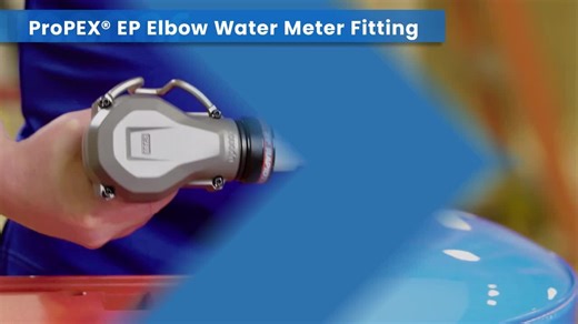 Uponor ProPEX 3/4 in. PEX-A Expansion Barb x 1 in. NPSM Engineered Polymer Elbow Water Meter Fitting WS4360751