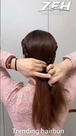 Top Trending Hair Bun 💖 | Easy & Stylish Bun Hairstyle Tutorial #shorts #trending