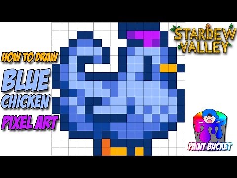 How to Draw Stardew Valley's Blue Chicken - Stardew Valley Pixel Art Drawing