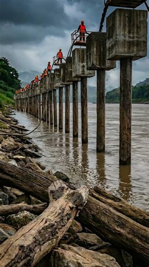 The Craziest Bridge Construction Ever #construction #buildingprocess #constructionprogress