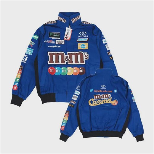 NASCAR Kyle Busch M&M Racing Jacket: Bomber Style Sublimation Motorsports Apparel - Etsy