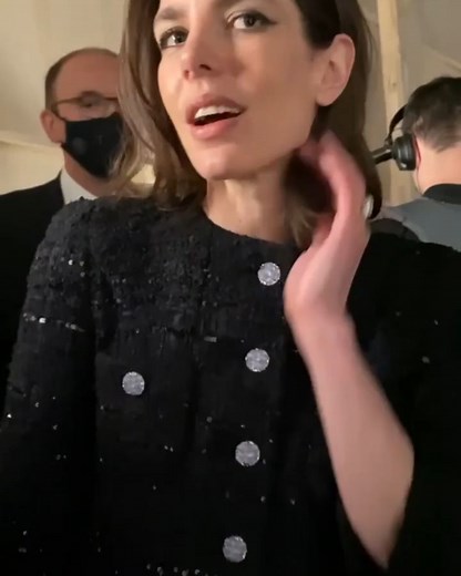 Charlotte Casiraghi ♡ on Instagram: "#Repost @eiconthemove_ —— #RoyalNews at #ParisFashionWeekCouture: @suzymenkes interviews Charlotte Casiraghi: “Charlotte Casiraghi the daughter of the Princess of Hanover (Monaco) explains to me how she rode the horse on the runway to open the Chanel Haute Couture show.” . . . #parisfashionweek #couture #chanel #charlottecasiraghi #chanelmuse @virginieviard"