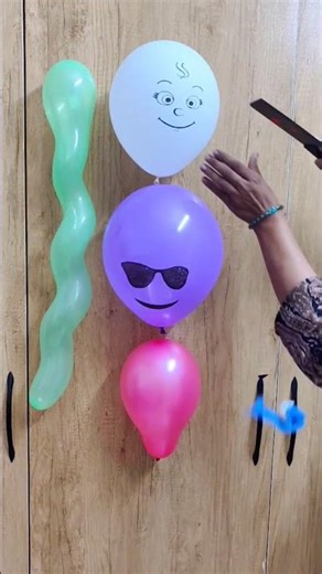 5 Confetti Popping funny Explosion Balloon explode ✨️ 💥 🧡 #asmr #satisfying #diy