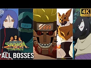 NARUTO SHIPPUDEN: Ultimate Ninja STORM Revolution - ALL BOSS FIGHTS + Ending (4K)