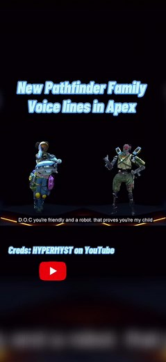 New Pathfinder Family Voice lines in Apex #apexnews #apexlegends #viral #apexfyp #apexseason11 #pathfinderapexlegends