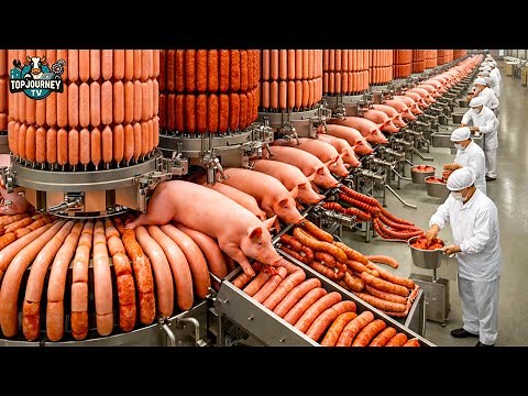 Inside a Sausage Factory – From Farm to Factory: The Making of Sausages (Full Process)