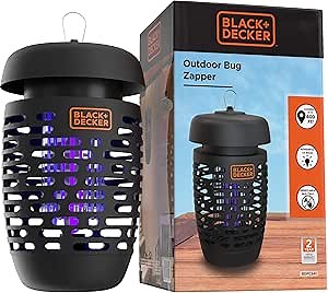 Amazon.com : BLACK + DECKER Bug Zapper- Mosquito Repellent and Mosquito Zapper- Fly Traps for Indoors & Outdoors- Gnat & Moth Traps- Bug Catcher & Killer 600 Sqft Coverage Fly Trap for Insects : Tools & Home Improvement