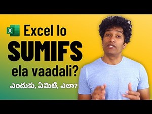 How to use SUMIFS in Excel - Telugu Tutorial