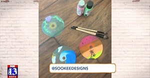 Turn old CD discs into a kid-friendly art project