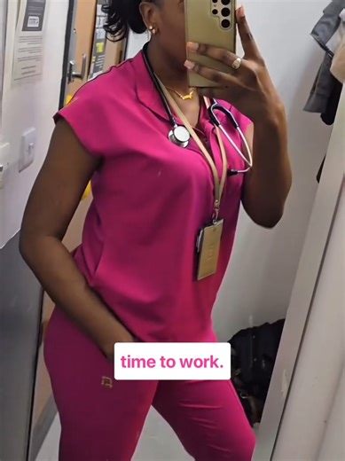 Ayanna's Bold Hot Pink Scrub Style Revealed!