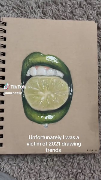 Lime Lips Drawing Art Techniques Explained