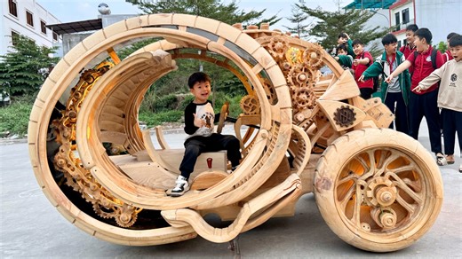 10M views · 94K reactions | I Built A Time Machine For My Children #ndwoodart #homemade | ND - Woodworking Art | Facebook