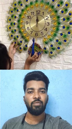 💥 Buy a peacock wall clock like this for your home👇#walldecor #walldesign #homedecor