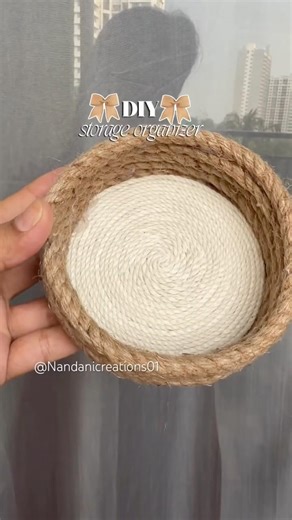 ✨ DIY jute & Macramé cord Storage Organizer ✨#youtubeshorts #diy #organizer#artist#jute