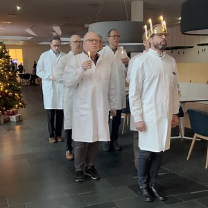 14K views · 690 reactions | Lab coats are lighting up the halls of our buildings today to mark Saint Lucy’s Day  #SaintLucysDay #SantaLucia | Novo Nordisk | Facebook
