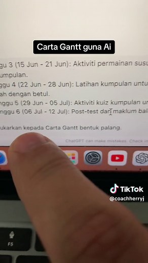 Carta Gantt guna Ai #mudahmengajar #coachherry
