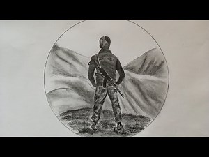 Commando soldier drawing for beginners / really easy to draw commando soldier