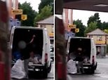 Hermes delivery driver flamboyantly chucks parcels into van | Daily Mail Online