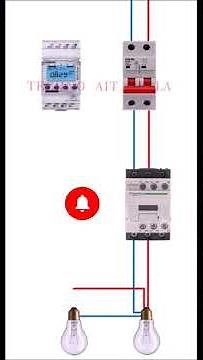 Interrupteur horaire digital. digital timer wiring diagram توصيل المؤقت الزمني الرقمي مع كونتاكتور