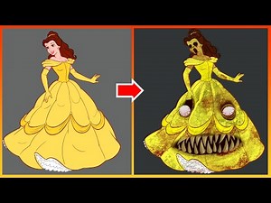 Disney Princesses Turn Into Zombies - Creepy Cartoon| Makeup For Halloween Ideas