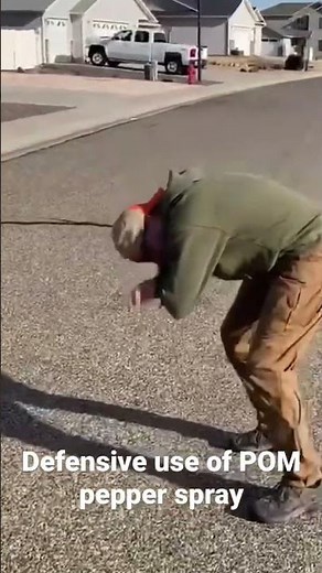 POM pepper spray demo #shorts #peppersprays #selfdefense