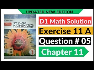 Exercise 11a Question 5 Oxford Math Updated New Edition | D1 Maths | Chapter 11 | Book 1| Reflection