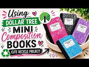 USEFUL RECYCLE HACK! Cute Mini Composition Book Idea! Recycled Folio!