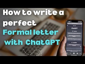 How to Write a Perfect Formal Letter with ChatGPT | Step-by-Step Tutorial