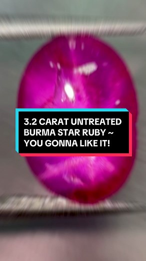 3.2 Carat Untreated Burma Star Ruby - A Rare Gemstone