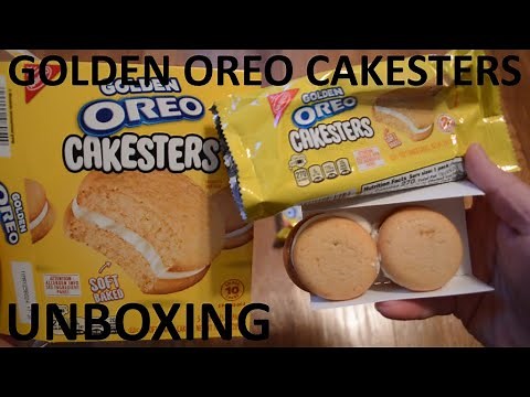 Unboxing Golden Oreo Cakesters Soft Baked Snack Cakes