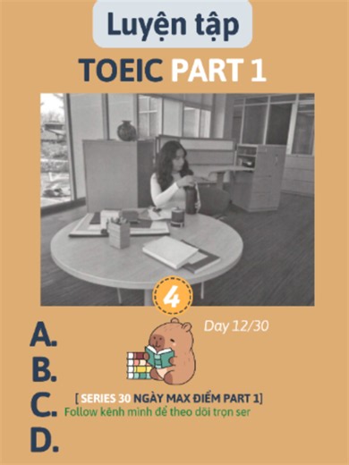Day 12/30 [series 2] luyện nghe max điểm toeic part 1 #englishwithcady #toeiconline #luyenthitoeic #toeic #tienganh #hoctienganh #english #xuhuong #trending #learnontiktok #luyennghetienganh #xh #fyp #viral #luyennghetoeic #toeicpart1