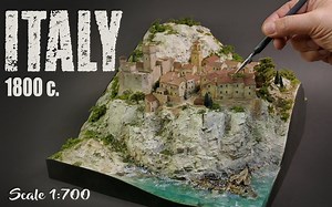 【场景模型——如何制作微型模型 | 意大利（第 18 位）| 比例：1:700】【Samy - Modellba】