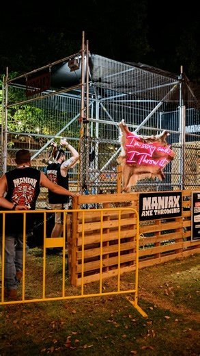 Need to let off some steam between shows? 🪓 Maniax Axe Throwing has taken a summer residence in The Pleasure Garden. It’s loud, it’s satisfying and it’s way more fun than it has any right to be. FRIENDS. AXES. FRINGE. @maniax.au | Fringe World Festival