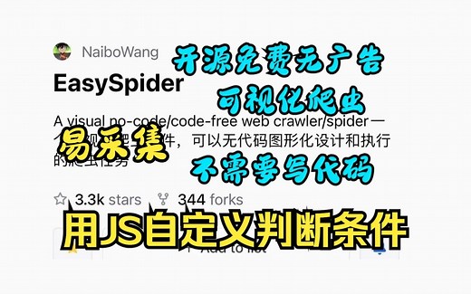可视化爬虫易采集EasySpider：【重要】自定义条件判断之使用循环项内的JS命令返回值 - 第二弹