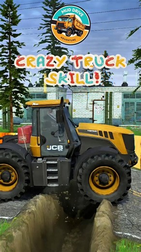 TOO HEAVY?! JCB Tractor Pulls Sand Trailer and Blue Dump Truck Across Broken Road!