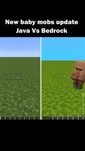 New baby mobs update Java Vs Bedrock #minecraft #mc