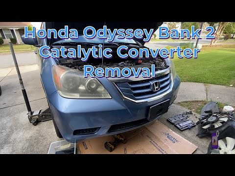 How to remove 2005 - 2010 Honda Odyssey bank 2 catalytic converter.