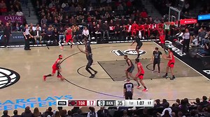 Chris Boucher with the big-time transition block!