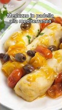Filetti di merluzzo alla mediterranea veloci in padella