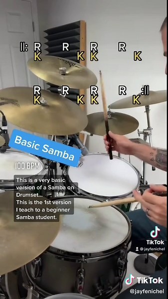 Basic Beginner Samba Drumset Tutorial