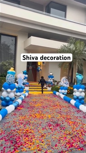 Welcome baby boy decoration ideas, simple welcome baby decoration ideas, balloon decoration ideas